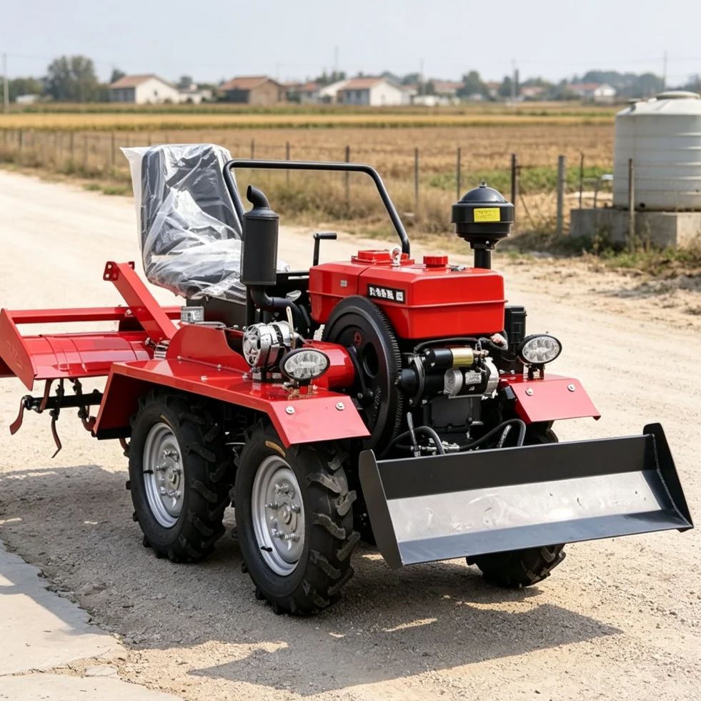 Farming Agriculture Equipment - Aangepaste 4-wiel 4WD rotorkopegzaaimachine voor de
